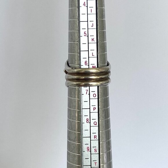 Sterling Silver 925 Jay King DTR Oval Faceted Dyed Quartz Triple Band Ring 6.5 - Picture 9 of 16